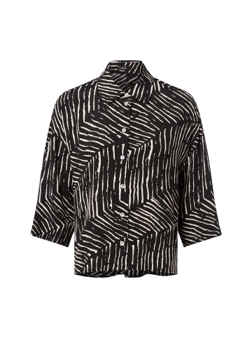 OPUS Hemdbluse Fiana Palm Leaves in schwarz beige