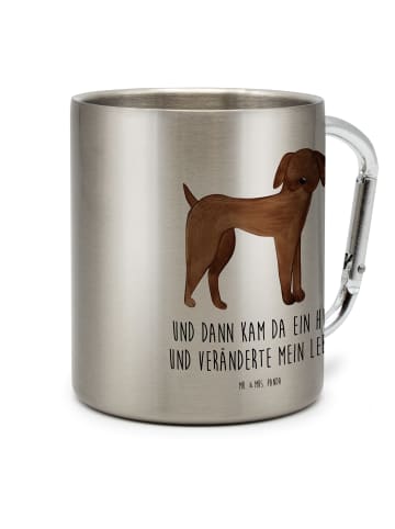 Mr. & Mrs. Panda Edelstahl Trinkbecher Hund Dogge mit Spruch in Silber