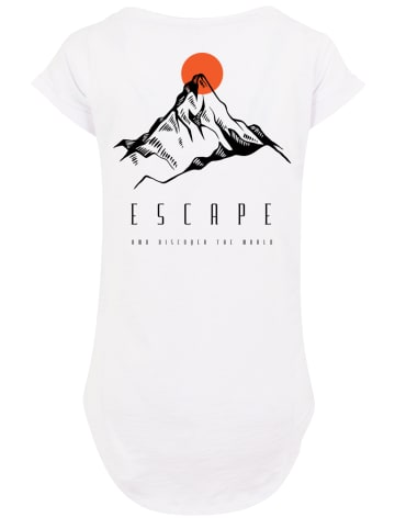 F4NT4STIC Long Cut T-Shirt Escape Discover the World Mountain in weiß