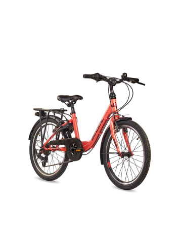 S'COOL Kinderfahrrad - chiX 20 Zoll 6-Gang | ab 6 Jahre - Coral/Dark Red