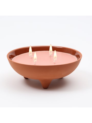 MARELIDA Duftkerze Citronella in Tonschale in terracotta