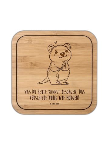 Mr. & Mrs. Panda Tischuntersetzer Quokka Happy mit Spruch in Transparent
