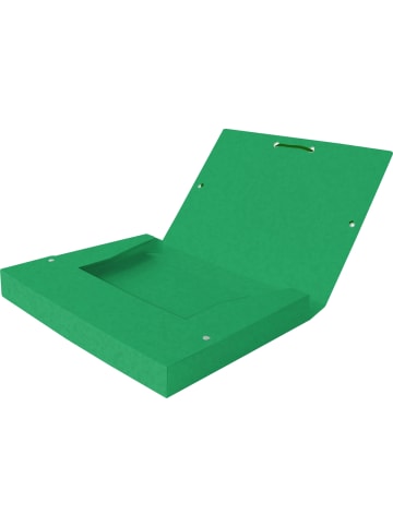 Oxford Sammelbox Top File+ A4 25mm 390g/qm Multistrat grün