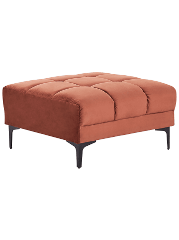 Beliani Ottomane ALNES in Rot/Schwarz - (W) 88 x (H) 41 x (L) 80 cm