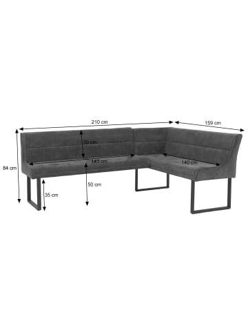 MCW Eckbank MCW-O81 210x159cm, Senfgelb