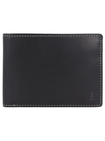 Esquire Dallas Geldbörse RFID Schutz Leder 13 cm in schwarz