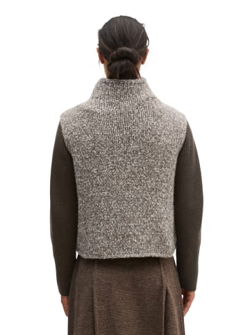 Marc O'Polo Zopfstrickpullunder relaxed in Dark Brown
