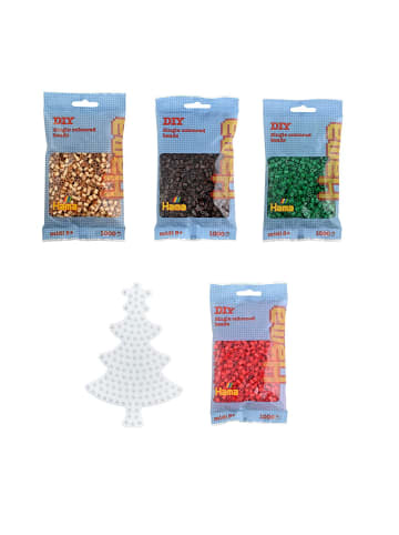 Hama 6tlg. Set: Midi-Bügelperlen-Set Weihnachtsbaum in bunt