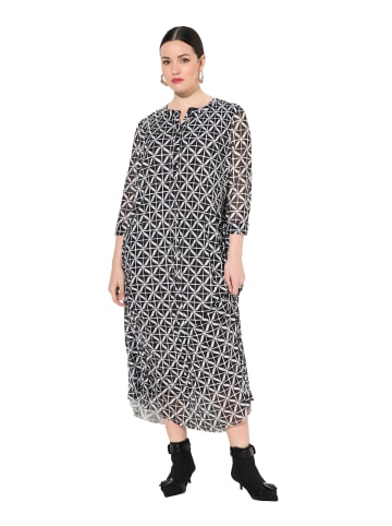 Ulla Popken Midikleid in schwarz