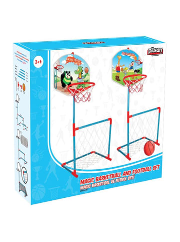 Pilsan Kinderbasketballkorb und Fußballset 03392 in blau