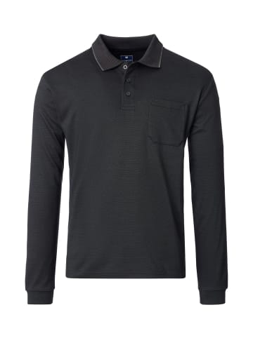 Redmond Langarmpoloshirt in Grau