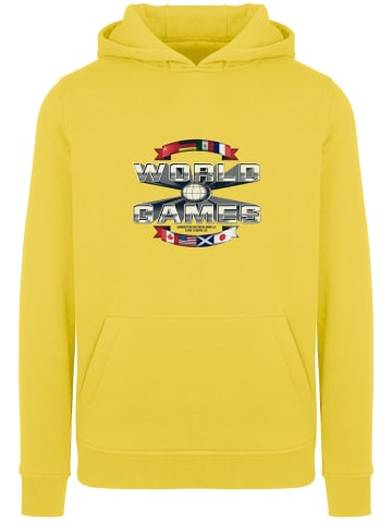 F4NT4STIC Hoodie World Games C64 Retro Sport Computerspiel Gaming in taxi yellow