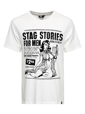 King Kerosin King Kerosin Classic T-Shirt Stag Stories in offwhite