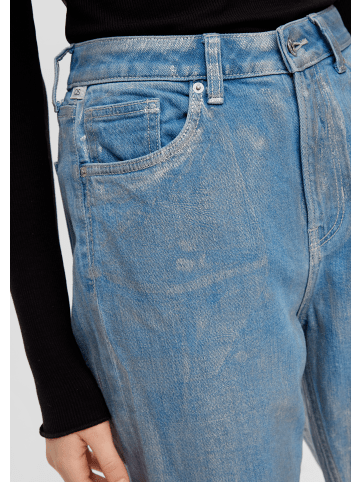 QS Jeans-Hose 7/8 in Grau-silber