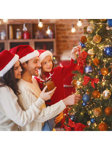 relaxdays 110-tlg. Weihnachtskugeln Set in Dunkelgrün