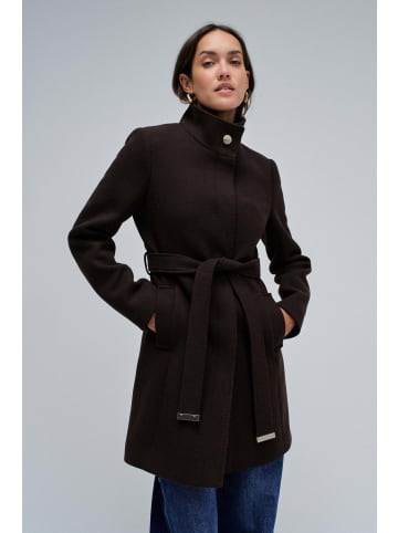 Salsa Jeans Wollmantel The Reimagined in Dark Brown