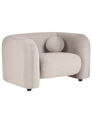 Beliani Sessel LEIREN in Beige - (W) 111 x (H) 68 x (L) 87 cm