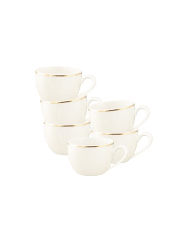 Seltmann Weiden 6er Set Espressotassen Savona Goldlinie 110 ml creme in creme