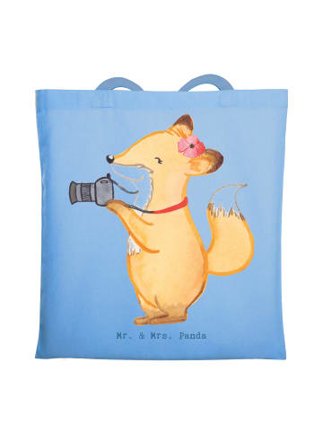 Mr. & Mrs. Panda Umhängetasche Fotografin Herz ohne Spruch in Sky Blue