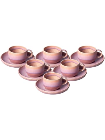 like. by Villeroy & Boch 6er Set Kaffeetassen mit Untertassen Perlemor Coral 190 ml rosa in rosa