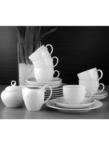 Seltmann Weiden 20er Set Kaffeeservice Rondo/Liane weiß in weiß