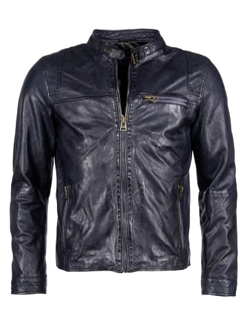 Maze Lederjacke Puckham in blau