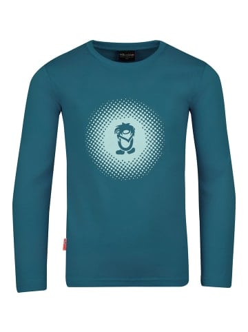 Trollkids Longsleeve "Pointillism" in Blaugrün/Wasserblau