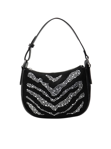 faina Damen Schultertasche Mit Strass in Schwarz