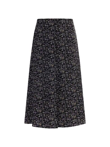 Usha Damen Rock in Schwarz Mehrfarbig