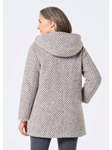 GOLDNER Kurzgröße:  Mantel in rosé / grau / gemustert