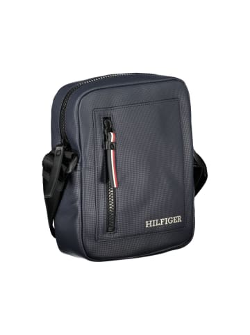 Tommy Hilfiger Blaue Polyurethan-Schultertasche