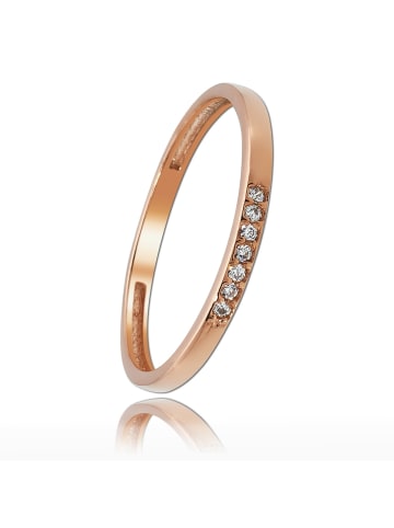 BALIA 333 Rosegold - 8 Karat Damen Ringe 7 Zirkonias rose Fingerring 60 (19,1)