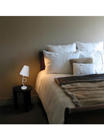 näve Tischleuchte "COLORI" in weiß - (L)17 cm x (B)17 cm x (H)31.5 cm