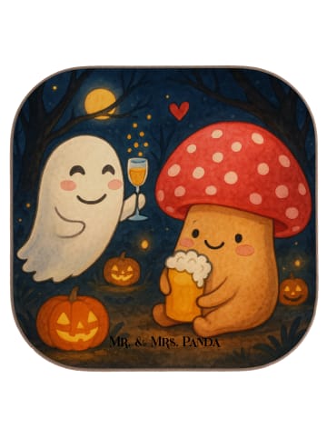 Mr. & Mrs. Panda Getränkeuntersetzer Gespenst  Prost  Design ohn... in Weiß