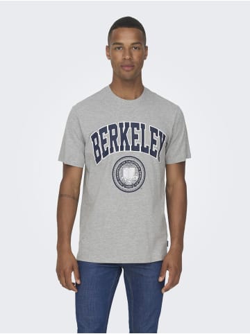 ONLY & SONS T-shirt in Light Grey Melange