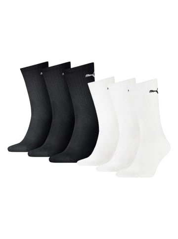 Puma Socken 6er Pack in Schwarz/Weiß