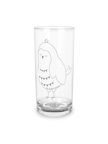 Mr. & Mrs. Panda Wasserglas Eule Zufrieden ohne Spruch in Transparent