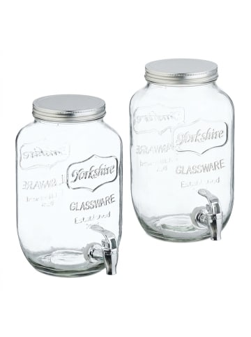2 x Getränkespender in Transparent - 3,5L