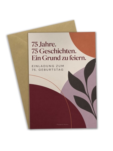 Geburtstagskarte Blumen modern Design mit Spruch in Weiß