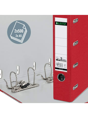 Leitz Doppelordner A4 Kunststoff 75mm rot