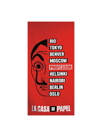 AY!MAX Strand-/Badetuch La Casa de Papel - (L) 140 cm x (B) 70 cm in Rot