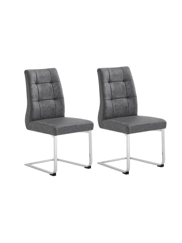byLiving 2er-Set: Esszimmerstuhl Marlen-XXL in Anthrazit - 47 (B) x 62 (L) x 95,9 (H) cm