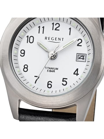 Regent Analog-Armbanduhr Regent Titan-Uhren schwarz klein (ca. 26mm)