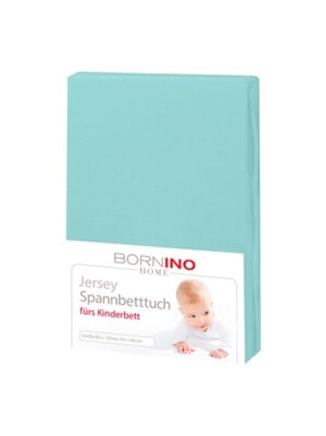 Bornino Home Jersey-Spannbetttuch 60x120 cm - 70x140 cm in Türkis