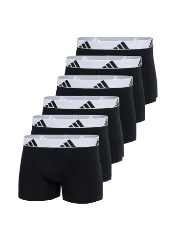 adidas Boxershort 6er Pack in Schwarz/Weiß