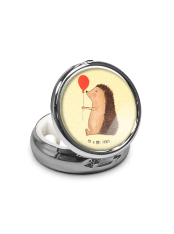 Mr. & Mrs. Panda Pillendose Igel Luftballon ohne Spruch in Gelb Pastell