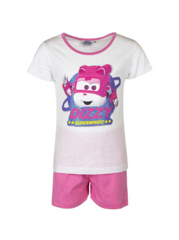 COFI 1453 Super Wings Pyjama-Set aus Baumwolle kurzer Schlafanzug Shortama in Weiß 4
