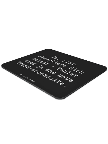 Mr. & Mrs. Panda Mouse Pad Spruch Selbstakzeptanz Trend mit Spruch in Schwarz