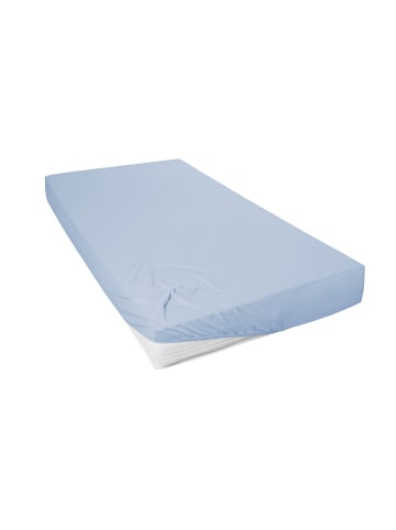 Hahn H.G. Hahn Spannbetttuch Primera Jersey in blue sky