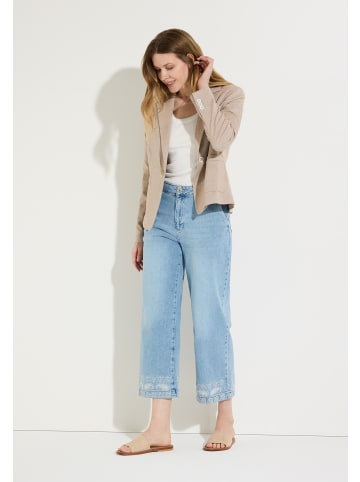 More & More taillierter 1-Knopf-Blazer in two tone structure